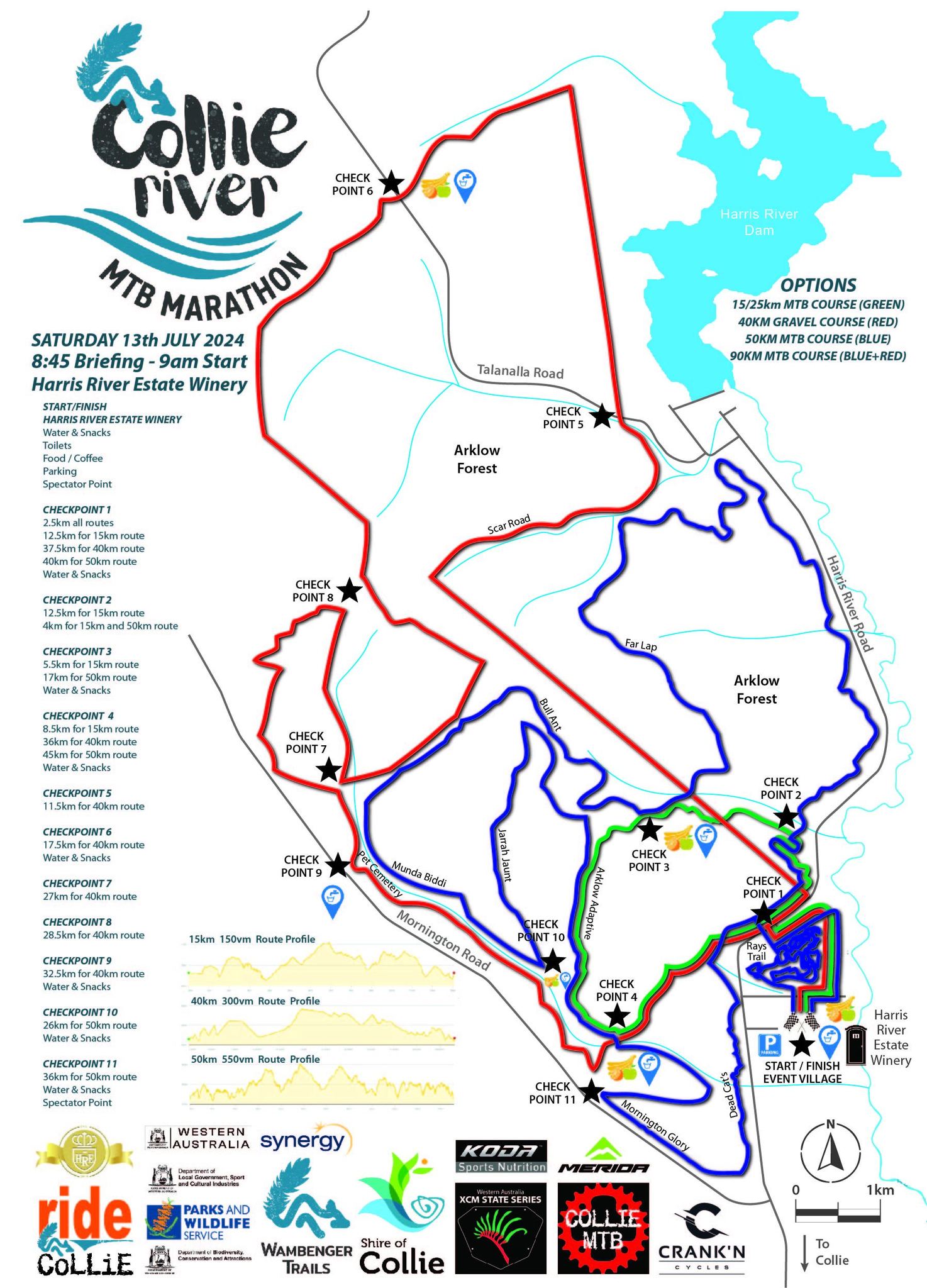 2024 Map of the bike course