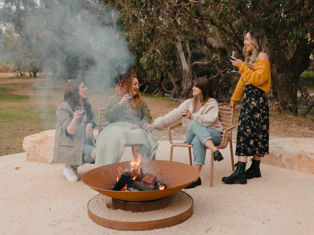 Cosy up by the fire and roast marshmallows at the Timothee Resort.