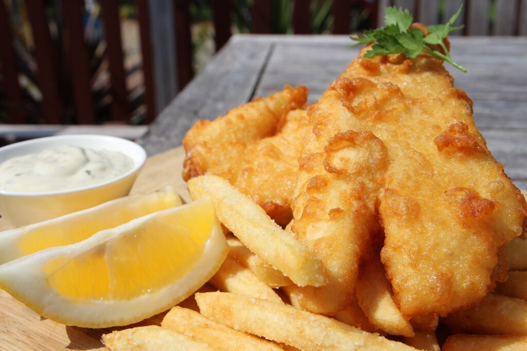 Peaceful Bay Fish and Chips is an acclaimed spot for dinner.